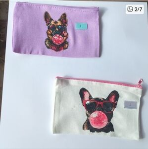 NWT 🐕 DOGO DESIGNS 🐕handmade cotton canvas zippered pouch ❤️ Choose Breed By #